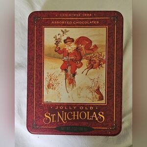 HALLMARK Crown St. Nicholas Chocolate Tin #2 1994 *CHARITY LISTING*